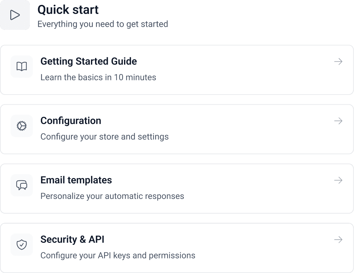 Get set up in minutes